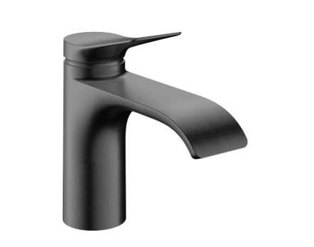 Hansgrohe Vivenis egykaros hidegindítású mosdó csaptelep 80 automata lefolyógarnitúrával, szálcsiszolt fekete/króm 75014340