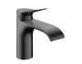 Hansgrohe Vivenis egykaros hidegindítású mosdó csaptelep 80 automata lefolyógarnitúrával, szálcsiszolt fekete/króm 75014340
