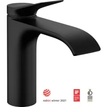  Hansgrohe Vivenis egykaros mosdócsaptelep 110, automata lefolyógarnitúrával, matt fekete 75020670