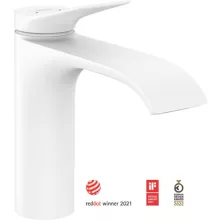   Hansgrohe Vivenis Egykaros mosdócsaptelep 110, automata lefolyógarnitúrával, matt fehér 75020700