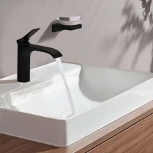   Hansgrohe Vivenis egykaros mosdócsaptelep 110, lefolyógarnitúra nélkül, matt fekete 75022670