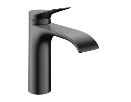 Hansgrohe Vivenis Egykaros mosdócsaptelep 110 hidegindítású, automata lefolyógarnitúrával, szálcsiszolt fekete/króm 75023340