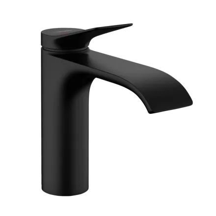 Hansgrohe Vivenis Egykaros mosdócsaptelep 110 hidegindítású, automata lefolyógarnitúrával, matt fekete 75023670