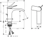 Hansgrohe Vivenis Egykaros mosdócsaptelep 110 hidegindítású, automata lefolyógarnitúrával, matt fekete 75023670