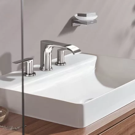 Hansgrohe Vivenis 3 lyukú mosdócsaptelep 90, automata lefolyógarnitúrával króm 75033000