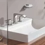 Hansgrohe Vivenis 3 lyukú mosdócsaptelep 90, automata lefolyógarnitúrával króm 75033000
