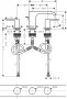 Hansgrohe Vivenis 3 lyukú mosdócsaptelep 90, automata lefolyógarnitúrával, matt fehér 75033700