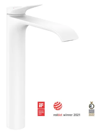Hansgrohe Vivenis egykaros mosdócsaptelep 250, automata lefolyógarnitúrával, matt fehér 75040700