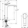 Hansgrohe Vivenis egykaros mosdócsaptelep 250, automata lefolyógarnitúrával, matt fehér 75040700
