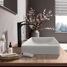   Hansgrohe Vivenis egykaros mosdócsaptelep 250, lefolyógarnitúra nélkül, matt fekete 75042670