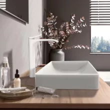   Hansgrohe Vivenis egykaros mosdócsaptelep 250, leeresztő nélkül, matt fehér 75042700