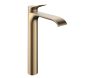 Hansgrohe Vivenis egykaros magasított mosdó csaptelep 250 automata lefolyógarnitúrával CoolStart, szálcsiszolt bronz 75044140
