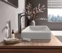 Hansgrohe Vivenis magasított mosdó csaptelep 250 automata lefolyógarnitúrával CoolStart, szálcsiszolt fekete/króm 75044340