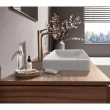   Hansgrohe Vivenis egykaros magasított mosdó csaptelep 250 CoolStart, szálcsiszolt bronz 75045140