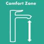 Hansgrohe Vivenis egykaros magasított mosdó csaptelep 250 CoolStart, szálcsiszolt bronz 75045140