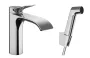Hansgrohe Vivenis Egykaros mosdócsaptelep bidé kézizuhannyal és zuhanycsővel, króm 75210000