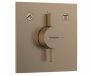 Hansgrohe DouTurn E 2 funkciós falsík alatti csaptelep, Water flow control, szálcsiszolt bronz 75417140