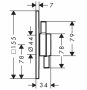 Hansgrohe DouTurn E 2 funkciós falsík alatti csaptelep, Water flow control, szálcsiszolt bronz 75417140