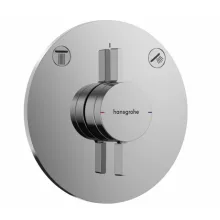   Hansgrohe DuoTurn S 2 funkciós falsík alatti csaptelep, Water flow control, króm 75418000