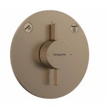   Hansgrohe DuoTurn S 2 funkciós falsík alatti csaptelep, Water flow control, szálcsiszolt bronz 75418140