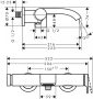 Hansgrohe Vivenis egykaros kádcsaptelep falsíkon kívüli szereléshez, króm 75420000
