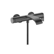   Hansgrohe Vivenis egykaros kádcsaptelep falsíkon kívüli szereléshez, szálcsiszolt fekete/króm 75420340