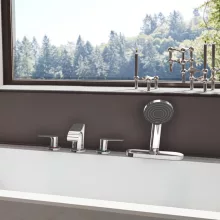   Hansgrohe Vivenis 4 lyukú, peremre szerelhető kádcsaptelep sBox-szal, króm 75444000