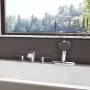 Hansgrohe Vivenis 4 lyukú, peremre szerelhető kádcsaptelep sBox-szal, króm 75444000