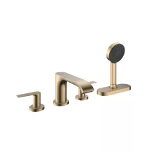   Hansgrohe Vivenis 4 lyukú, peremre szerelhető kádcsaptelep sBox-szal, szálcsiszolt bronz 75444140