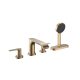 Hansgrohe Vivenis 4 lyukú, peremre szerelhető kádcsaptelep sBox-szal, szálcsiszolt bronz 75444140