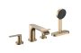 Hansgrohe Vivenis 4 lyukú, peremre szerelhető kádcsaptelep sBox-szal, szálcsiszolt bronz 75444140
