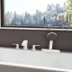 Hansgrohe Vivenis 4 lyukú, peremre szerelhető kádcsaptelep sBox-szal, matt fehér 75444700