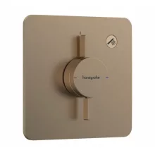   Hansgrohe DuoTurn Q 1 funkciós falsík alatti csaptelep, Water flow control, szálcsiszolt bronz 75614140