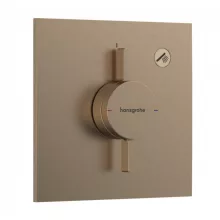   Hansgrohe DuoTurn E 1 funkciós falsík alatti csaptelep, Water flow control, szálcsiszolt bronz 75617140