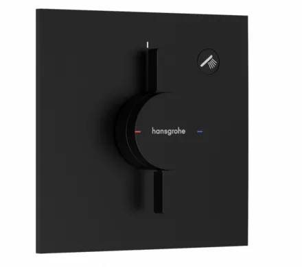 Hansgrohe DuoTurn E 1 funkciós falsík alatti csaptelep, Water flow control, matt fekete 75617670