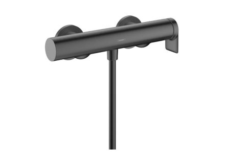 Hansgrohe Vivenis egykaros zuhanycsaptelep falsíkon kívüli szereléshez, szálcsiszolt fekete/króm 75620340