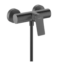   Hansgrohe Vivenis egykaros zuhanycsaptelep Original falsíkon kívüli szereléshez, szálcsiszolt fekete/króm 75623340