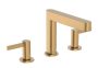 Hansgrohe Finoris 3 lyukú mosdócsaptelep 110, push-open lefolyógarnitúrával, szálcsiszolt bronz 76033140
