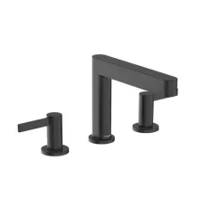   Hansgrohe Finoris 3 lyukú mosdócsaptelep 110, push-open lefolyógarnitúrával, szálcsiszolt fekete króm 76033340
