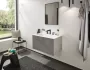 Hansgrohe Finoris 3 lyukú mosdócsaptelep 110, push-open lefolyógarnitúrával, szálcsiszolt fekete króm 76033340