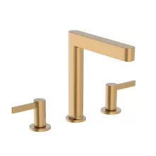  Hansgrohe Finoris 3 lyukú mosdócsaptelep 160, push-open lefolyógarnitúrával, szálcsiszolt bronz 76034140