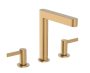Hansgrohe Finoris 3 lyukú mosdócsaptelep 160, push-open lefolyógarnitúrával, szálcsiszolt bronz 76034140