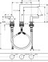 Hansgrohe Finoris 3 lyukú mosdócsaptelep 160, push-open lefolyógarnitúrával, szálcsiszolt bronz 76034140