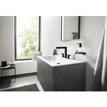   Hansgrohe Finoris 3 lyukú mosdócsaptelep 160, push-open lefolyógarnitúrával, matt fekete 76034670
