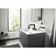 Hansgrohe Finoris 3 lyukú mosdócsaptelep 160, push-open lefolyógarnitúrával, matt fekete 76034670