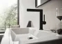 Hansgrohe Finoris egykaros mosdócsaptelep 230 lefolyógarnitúrával matt fekete 76060670