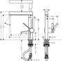 Hansgrohe Finoris mosdó csaptelep 230 kihúzható kifolyóval, lefolyógarnitúrával szálcsiszolt bronz 76063140