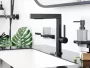 Hansgrohe Finoris mosdócsaptelep 230, kihúzható kifolyóval, lefolyógarnitúrával matt fekete 76063670