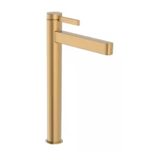   Hansgrohe Finoris egykaros hidegindítású mosdó csaptelep 260 Push-Open lefolyógarnitúrával, szálcsiszolt bronz 76072140