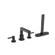   Hansgrohe Finoris peremre szerelhető kádcsaptelep sBox-szal, szálcsiszolt fekete króm 76444340